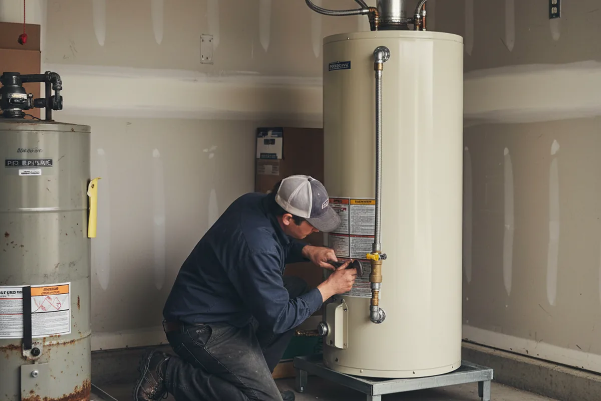 Water heater and shutoff valve replacement in Osceola